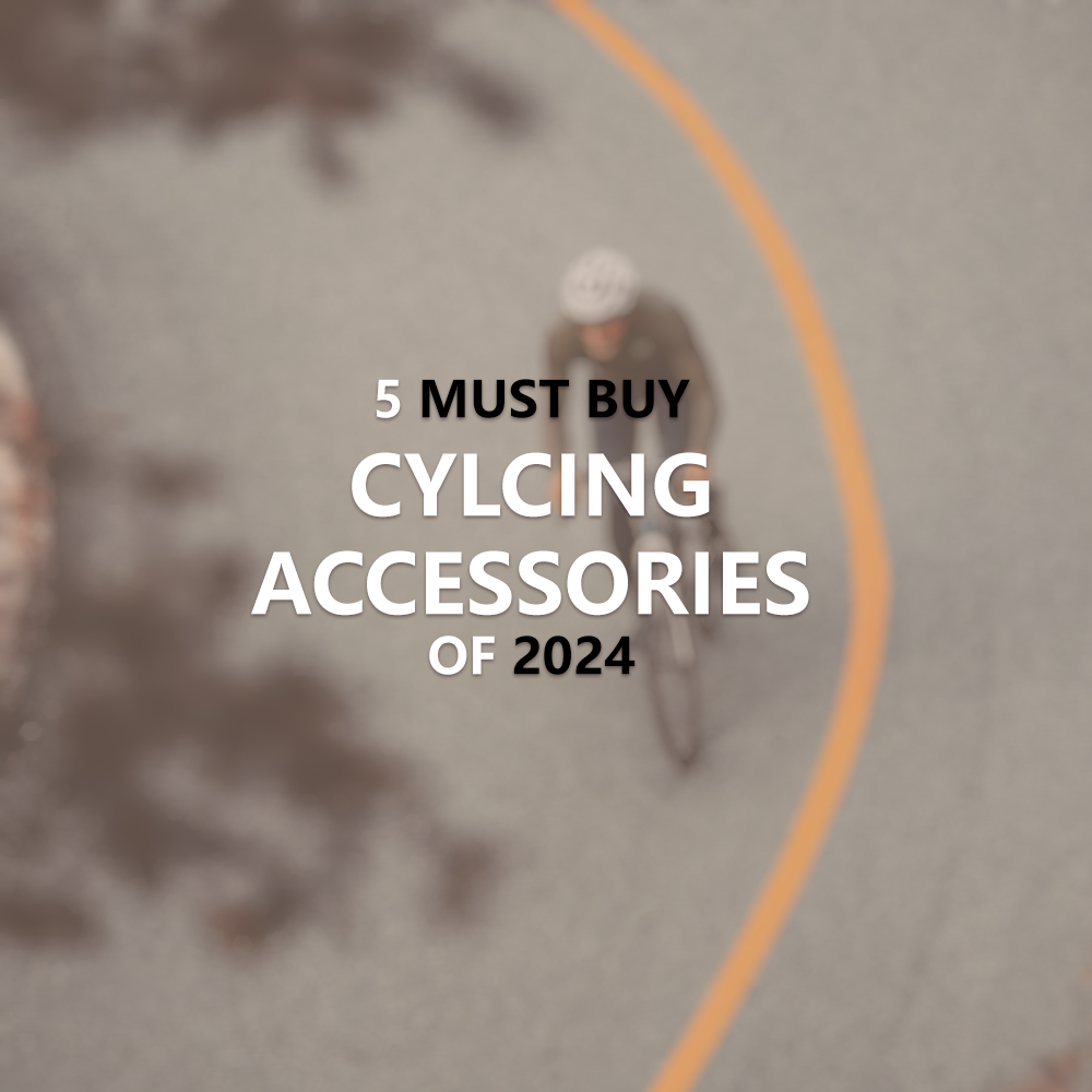 Man Cycling with title "5 Must Buy Cycling Accessories of 2024'