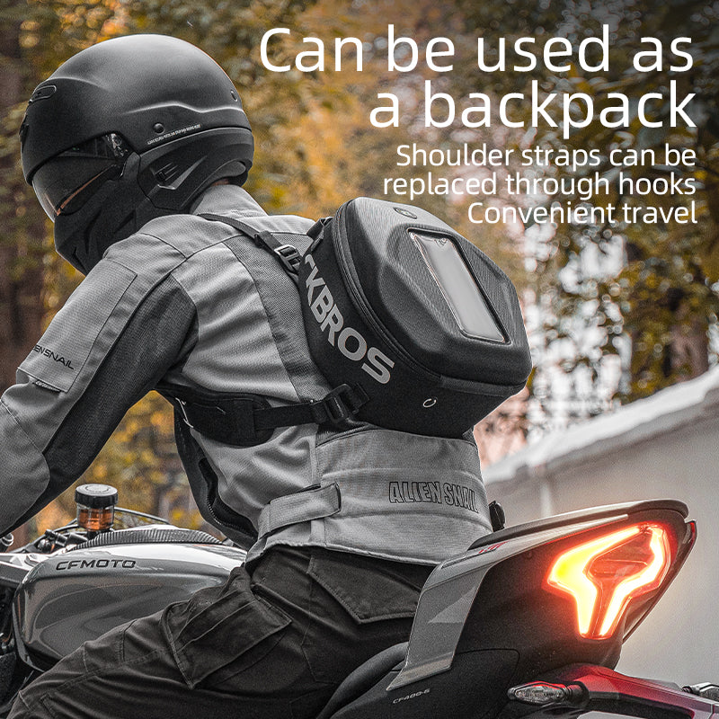 ROCKBROS Hard Shell Motorcycle Tank Bag Waterproof Saddle Motorcycle Bag Phone Pouch Universal Touch Screen Fit Cell Phone Under 7 Inch