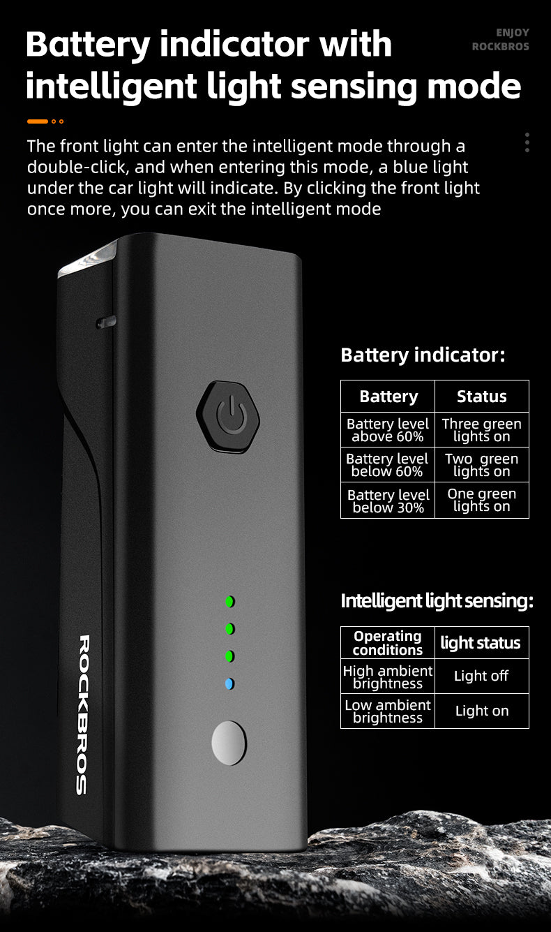 ROCKBROS Waterproof Front Bike Light