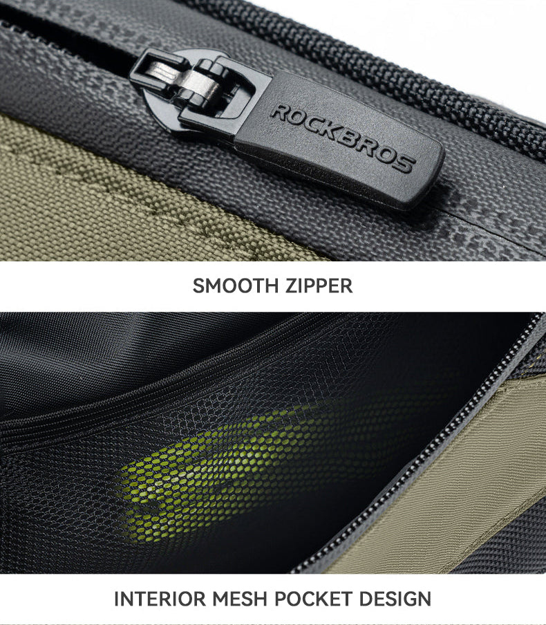 ROCKBROS Bicycle Top Tube Bag Cycling MTB Bike Frame Bag Waterproof Reflective