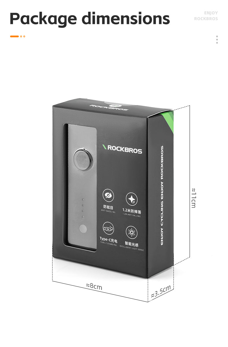 ROCKBROS Waterproof Front Bike Light