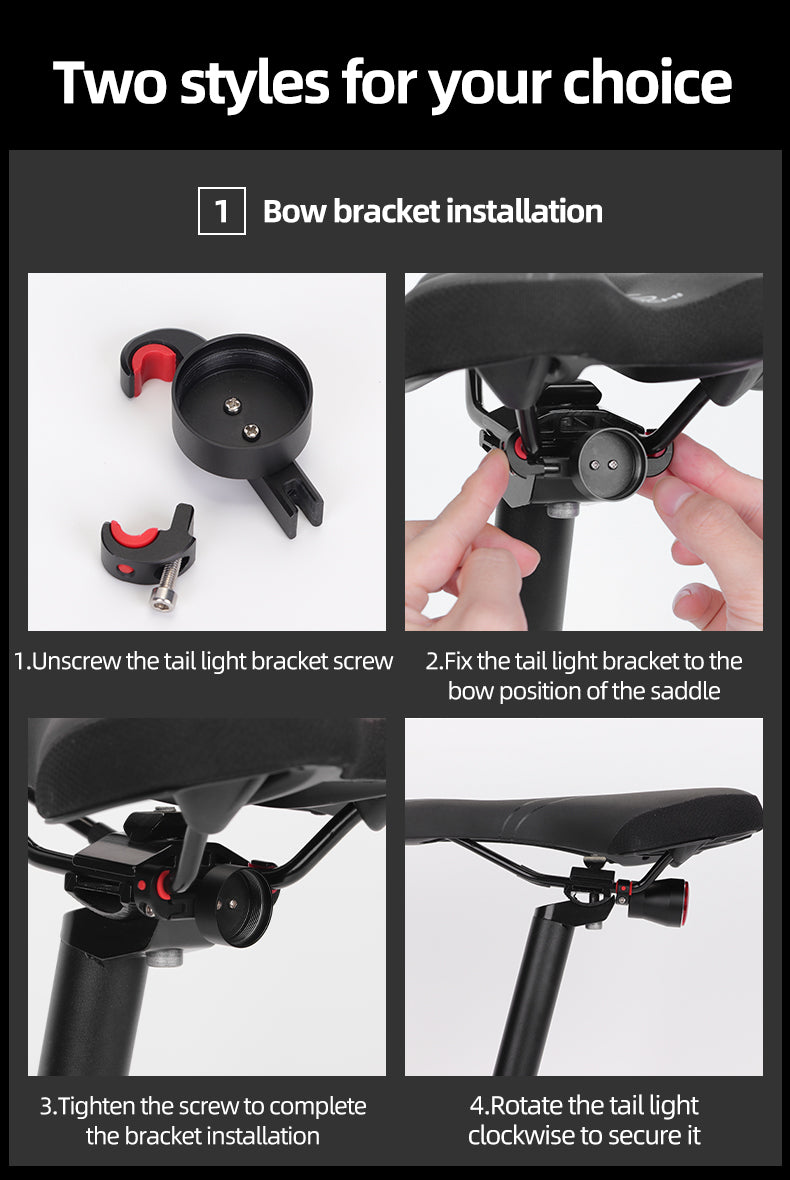 ROCKBROS 1000 Lumen Front Bike Light V9M-1000 + Bicycle Smart Brake & Tail Light Q5