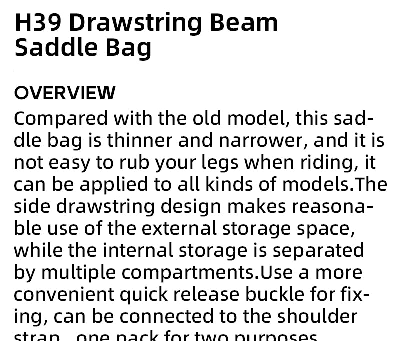 ROCKBROS Bike Bicycle Cycling Frame Bag 1L Adjustable Narrow Side Drawstring