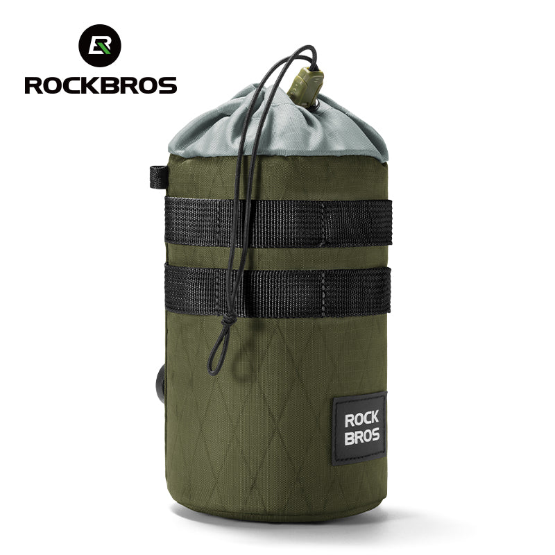 ROCKBROS Bicycle Water Bottle Bag Drawstring Adjustable Insulated Brompton Folding Bike Bag Portable Scooter Bag