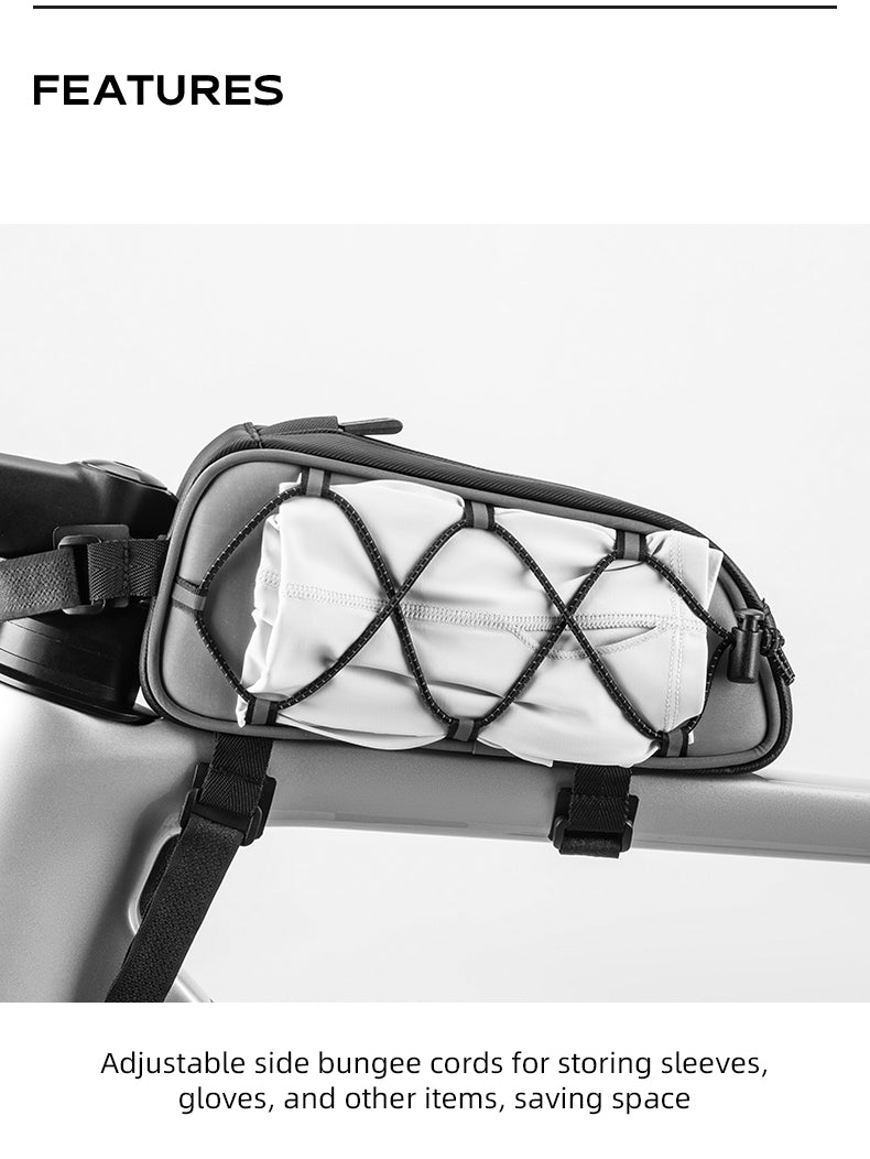 ROCKBROS Bicycle Top Tube Bag Cycling Road Bike Frame Bag Waterproof Reflective