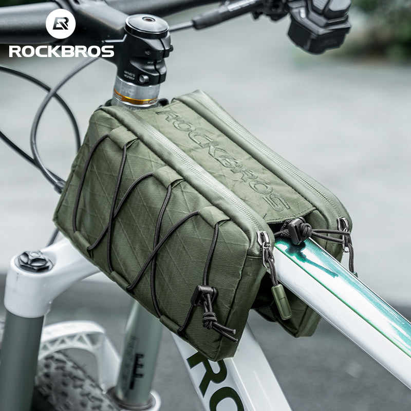 ROCKBROS Bike Bicycle Cycling Frame Bag 1L Adjustable Narrow Side Drawstring