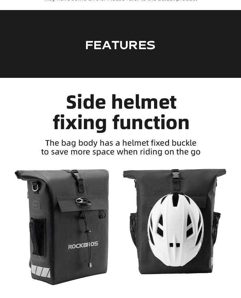 ROCKBROS Waterproof Bicycle Bike Rear Rack Bag Cycling Travel Trunk Bag 18L