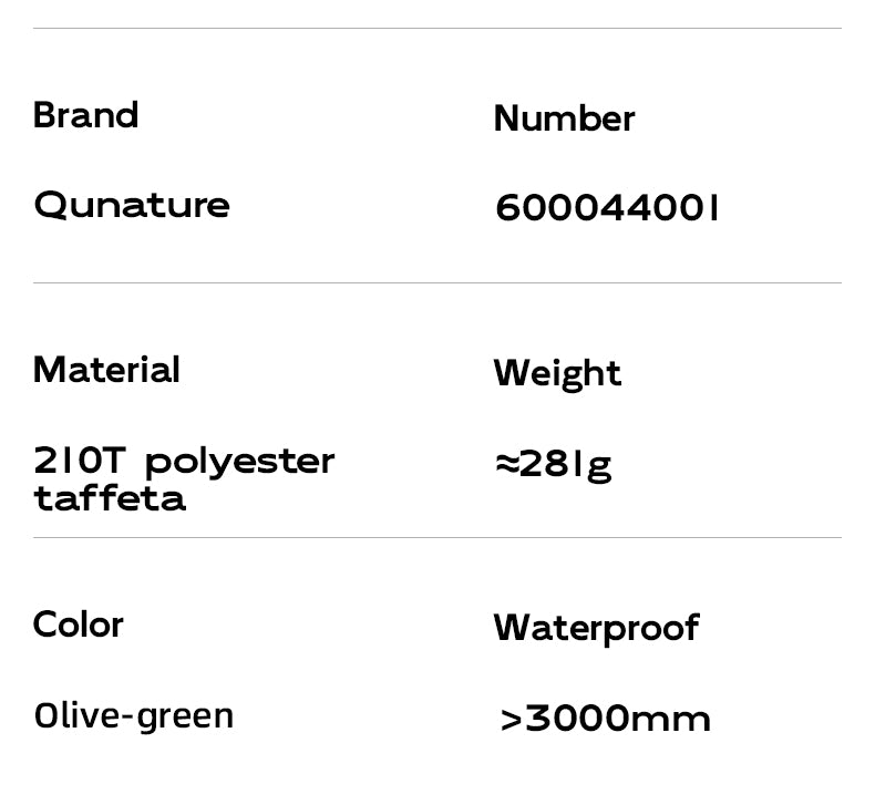 Qunature Camping Hiking 3in1 Raincoat Mat Canopy Raincoat Foldable Waterproof