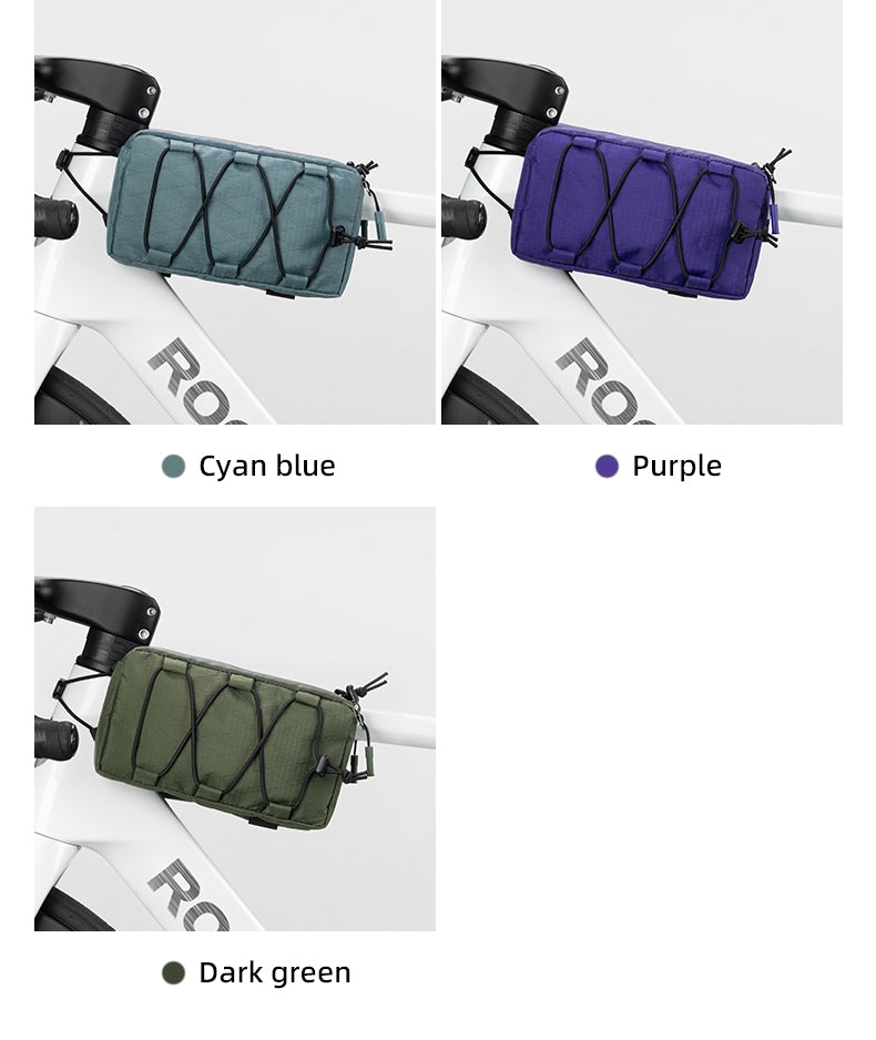 ROCKBROS Bike Bicycle Cycling Frame Bag 1L Adjustable Narrow Side Drawstring