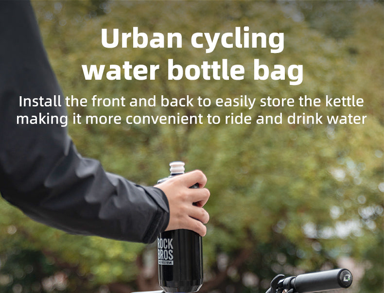 ROCKBROS Bicycle Water Bottle Bag Drawstring Adjustable Insulated Brompton Folding Bike Bag Portable Scooter Bag