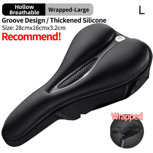ROCKBROS Bicycle Cushion Cover Bike Seat Cover Breathable Road Mountain Bike Saddle Seat Cushion Silicon Cover
