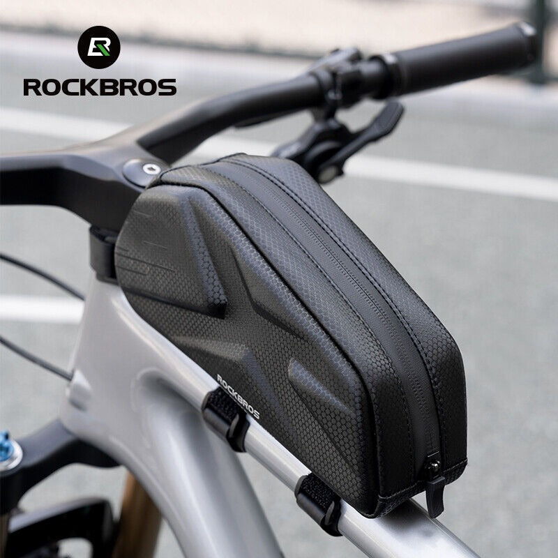 ROCKBROS Bicycle Bike Top Tube Frame Bag 1.4L Cycling Waterproof Hard Shell