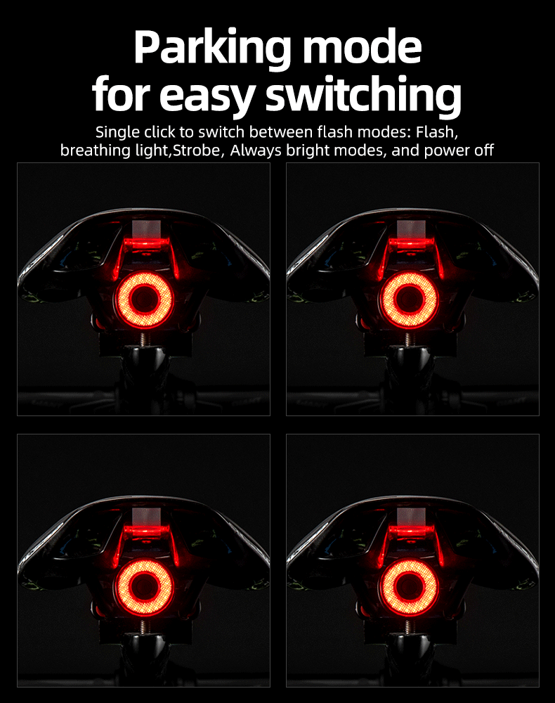 ROCKBROS 1000 Lumen Front Bike Light V9M-1000 + Bicycle Smart Brake & Tail Light Q5