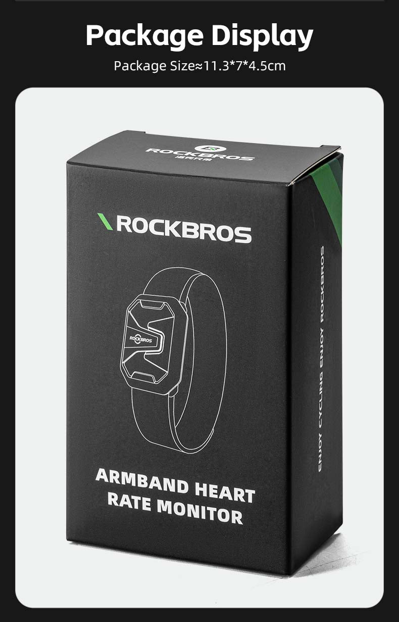 ROCKBROS Bluetooth ANT+ Sports Fitness Arm Heart Rate Monitor IP67 Waterproof