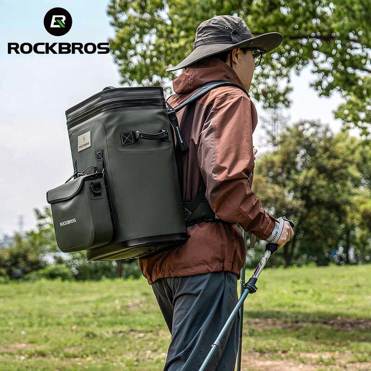 ROCKBROS Outdoor Backpack Cooler Bag Hiking Camping Picnic Insulated Storage Bag