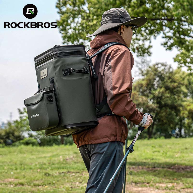 ROCKBROS Outdoor Backpack Cooler Bag Hiking Camping Picnic Insulated Storage Bag