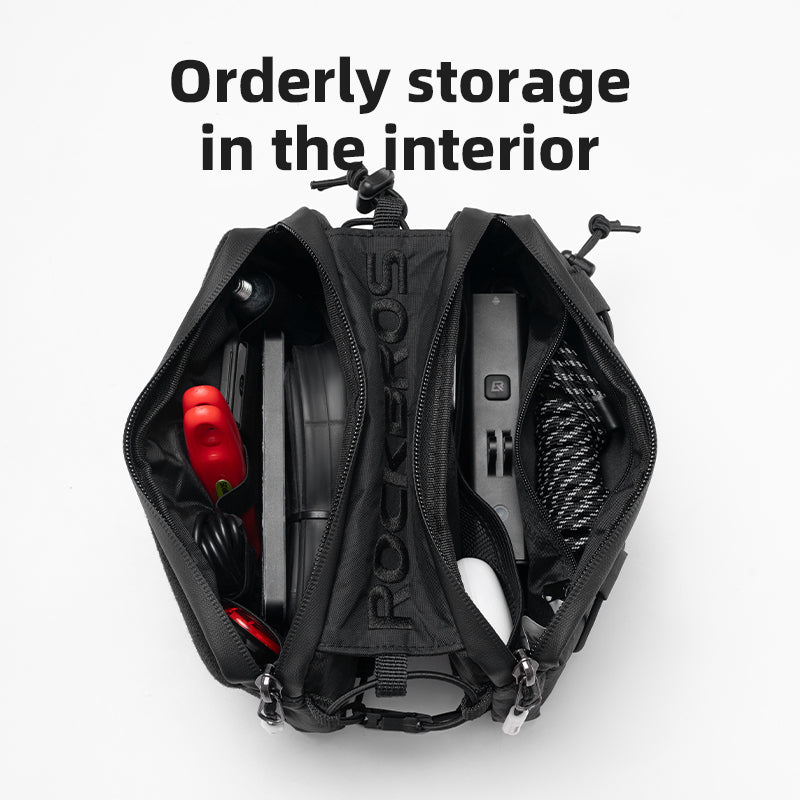 ROCKBROS Bike Bicycle Cycling Frame Bag 1L Adjustable Narrow Side Drawstring