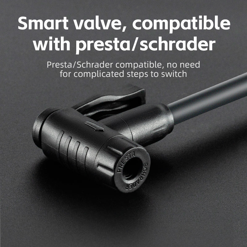 ROCKBROS Bicycle Bike Foot Pump With Gauge 120PSI Presta/Schrader Valve