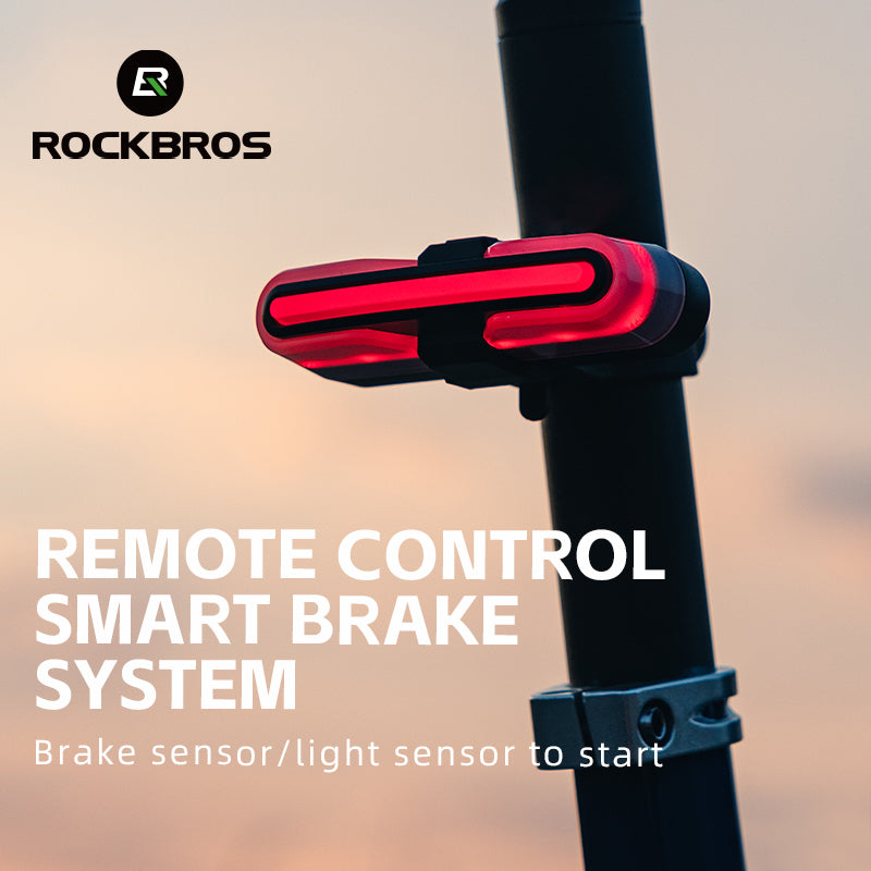 ROCKBROS REX01 Bike Bicycle Tail Light with Turn Signals Remote Control