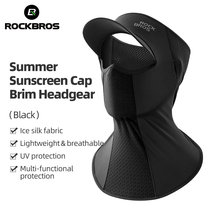 ROCKBROS Cycling Ice Silk Balaclava Face Mask Motorcycle Bicycle Sunshade Headwear Breathable