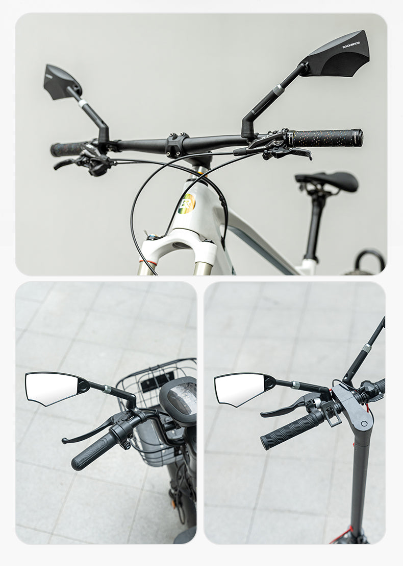 ROCKBROS Anti Glare Bike Handlebar Rear View Mirror 360° Rotation