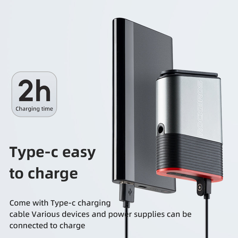 ROCKBROS Smart Bluetooth Bike Lock Light Brake Sensing Saddle Taillight USB-C IPX6 Waterproof