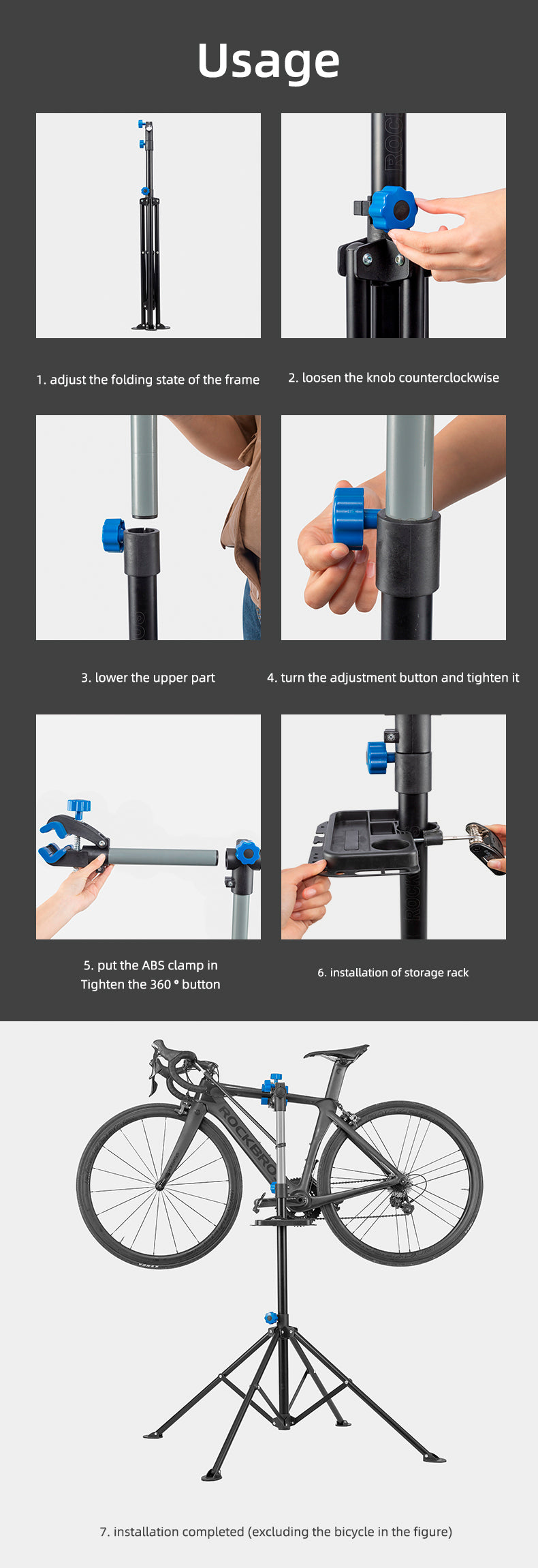 ROCKBROS Portable Bike Repair Stand