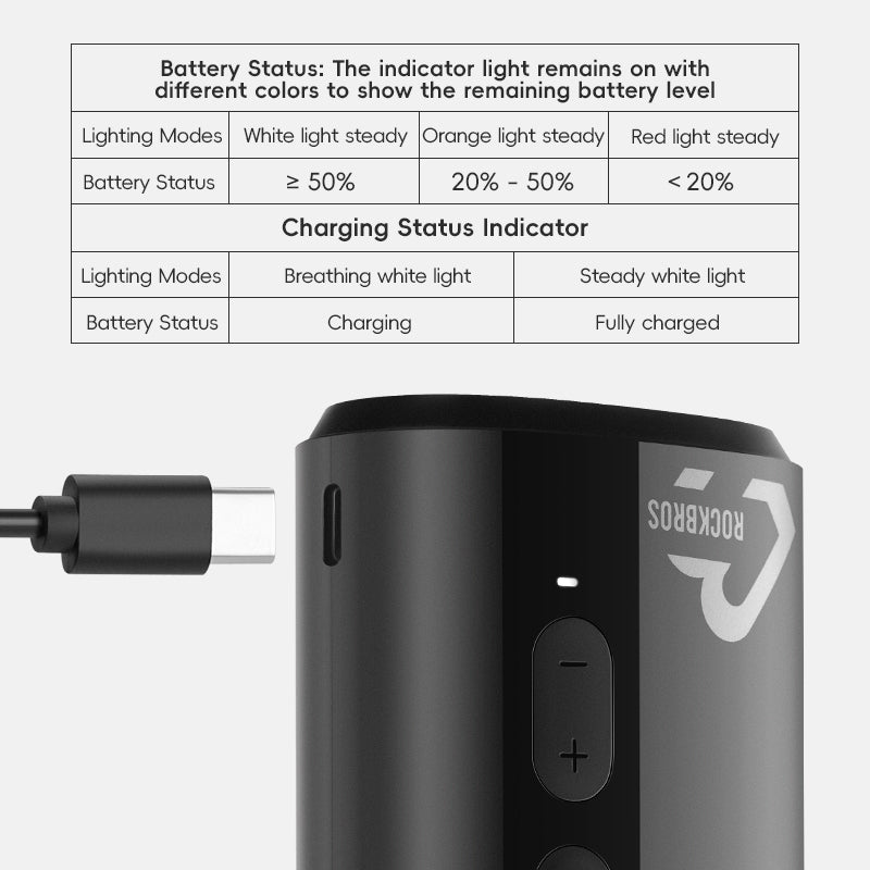 ROCKBROS Electric Bike Tire Pump Portable Motorcycle Bicycle Tyre Air Inflator 150PSI