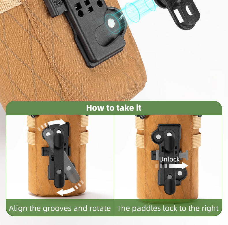 ROCKBROS Bicycle Water Bottle Bag Drawstring Adjustable Insulated Brompton Folding Bike Bag Portable Scooter Bag