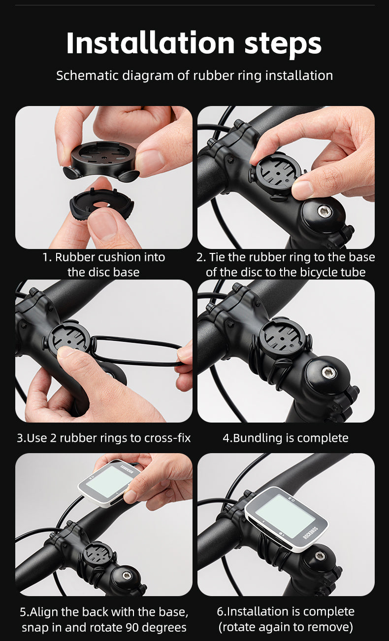 ROCKBROS Bike Cycling GPS Computer Bluetooth Wireless Speedometer IPX7 Waterproof