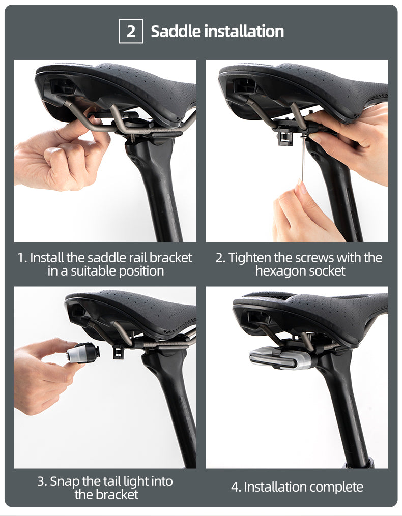 ROCKBROS REX01 Bike Bicycle Tail Light with Turn Signals Remote Control