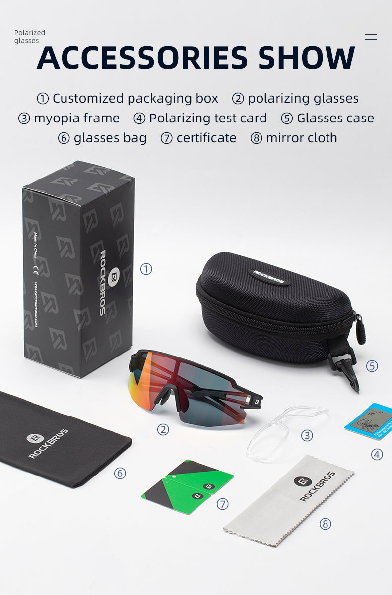 ROCKBROS Ultralight Polarized Cycling Sunglasses UV400