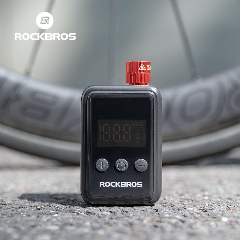 ROCKBROS Portable Electric Bicycle Bike Tire Ball Pump 150PSI LED Digital Gauge