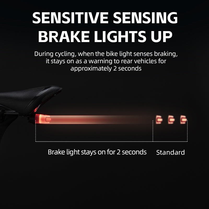 ROCKBROS REX01 Bike Bicycle Tail Light with Turn Signals Remote Control