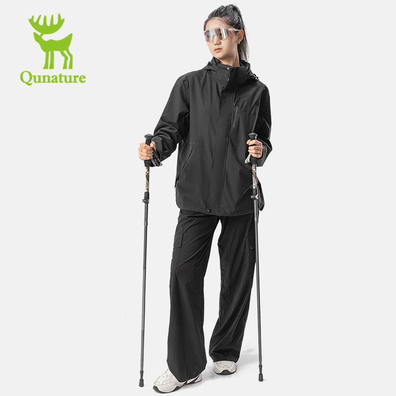 Qunature Climbing Hiking Trekking Pole Walking Handle Stick Telescopic Rod