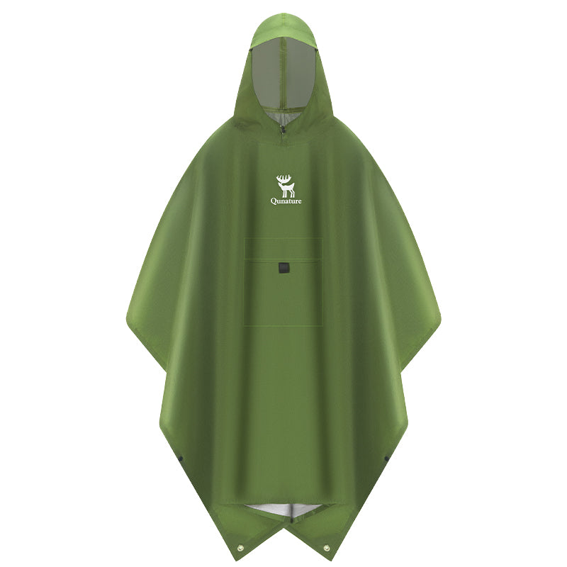 Qunature Camping Hiking 3in1 Raincoat Mat Canopy Raincoat Foldable Waterproof