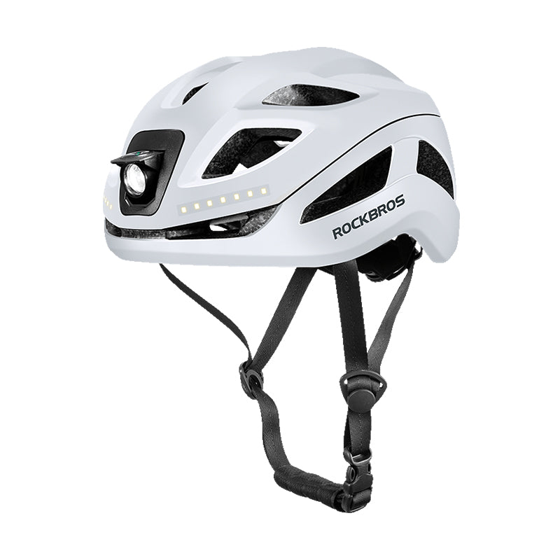 ROCKBROS Cycling Safety Helmet With Warning Lights USB-C Rechargeable