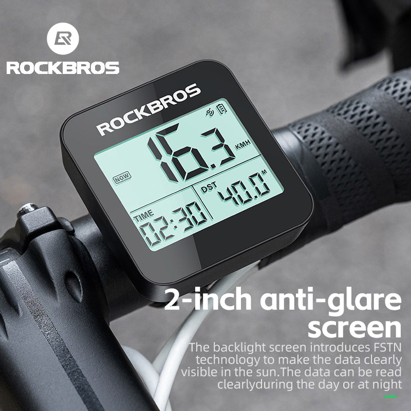 ROCKBROS Smart GPS Speedometer for MTB Road Bike IPX6 Waterproof Backlight Cycling Computer ABS Lightweight Wireless