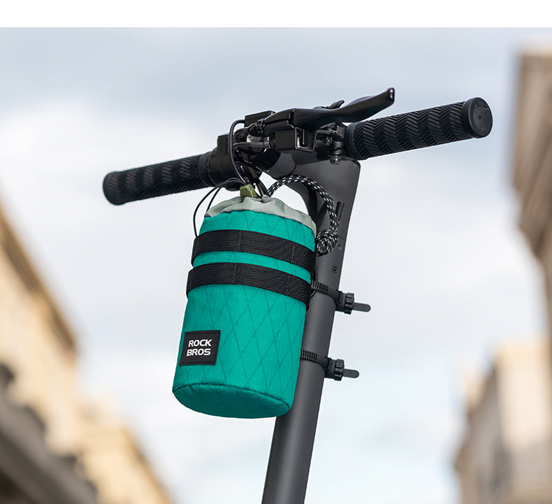 ROCKBROS Bicycle Water Bottle Bag Drawstring Adjustable Insulated Brompton Folding Bike Bag Portable Scooter Bag