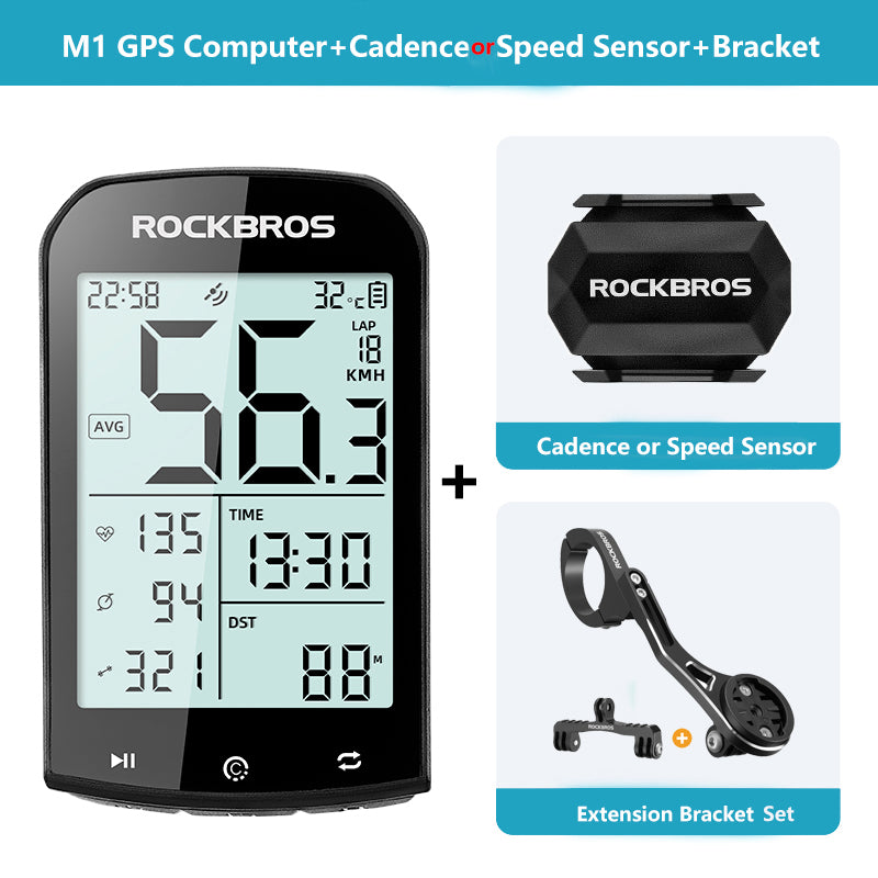 ROCKBROS Bike Computer ANT+ Bluetooth Waterproof GPS/BDS/Galileo Position System
