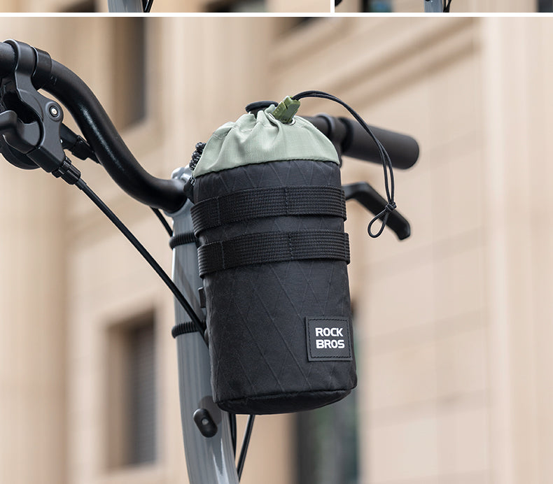 ROCKBROS Bicycle Water Bottle Bag Drawstring Adjustable Insulated Brompton Folding Bike Bag Portable Scooter Bag