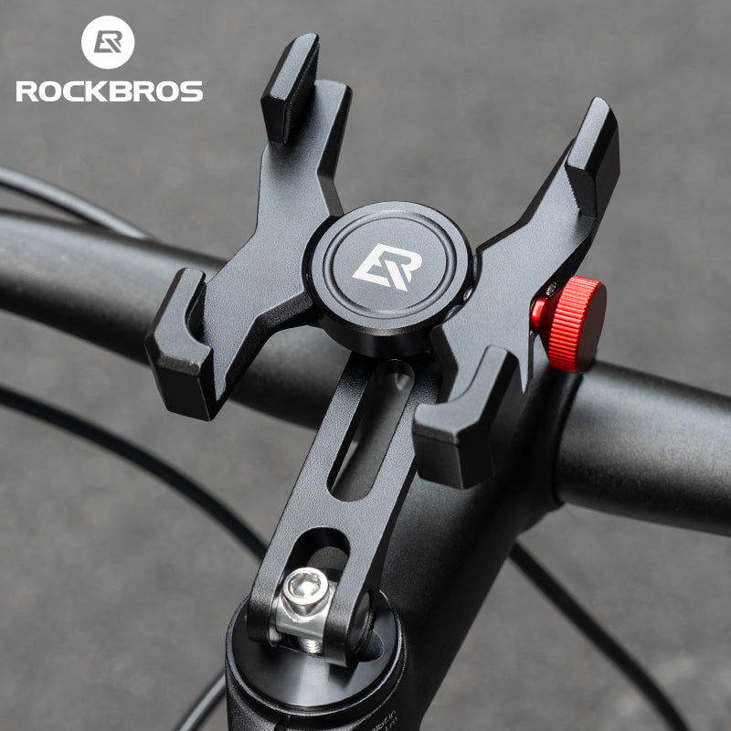 ROCKBROS Bicycle Bike Handlebar Phone Holder Mount Aluminum Alloy Adjustable
