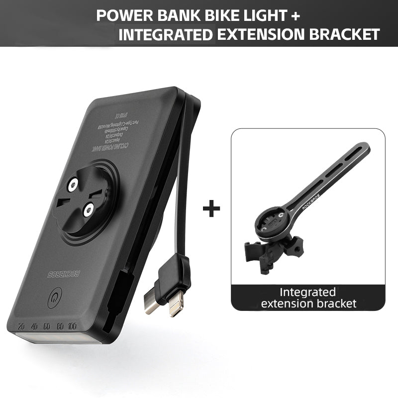 ROCKBROS Bicycle Headlight Built-in Power Bank Cycling Bike Front Light 5000/10000mAh