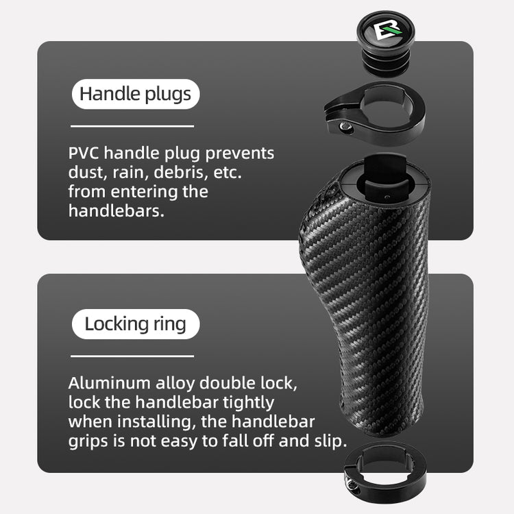 ROCKBROS Bicycle Bike Handlebar Handle Grips PU Leather Comfortable