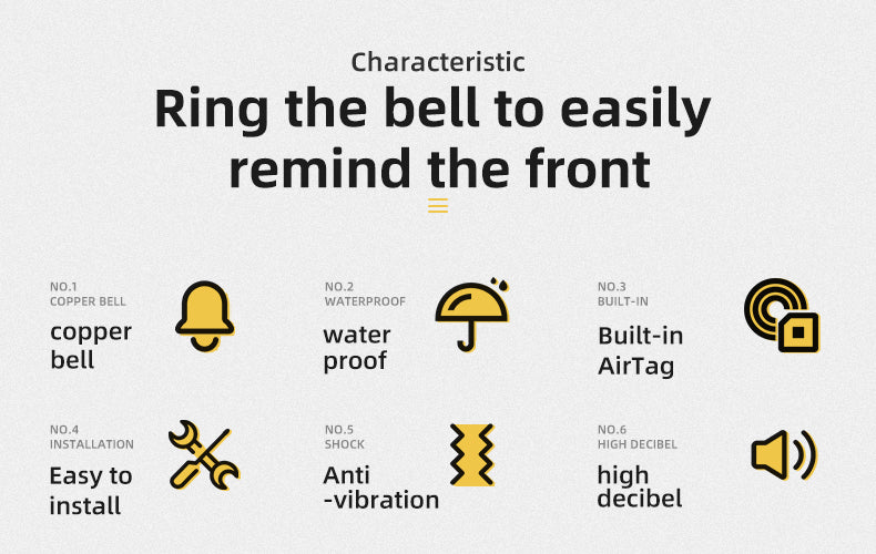 ROCKBROS Bike Bell Ring Horn Classic Bicycle Bell Anti-Theft for Adults Suitable for 0.87‘’/22.2mm Diameter Handlebar