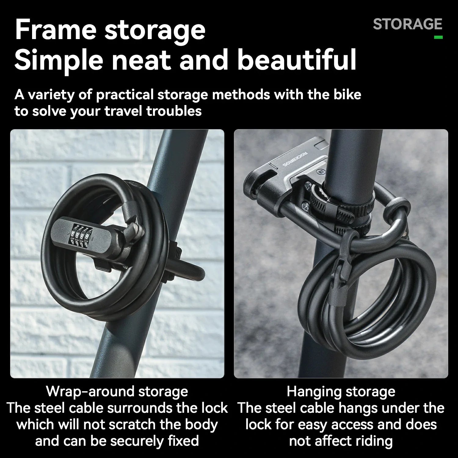 Keyless Scooter Cable Lock U-Lock