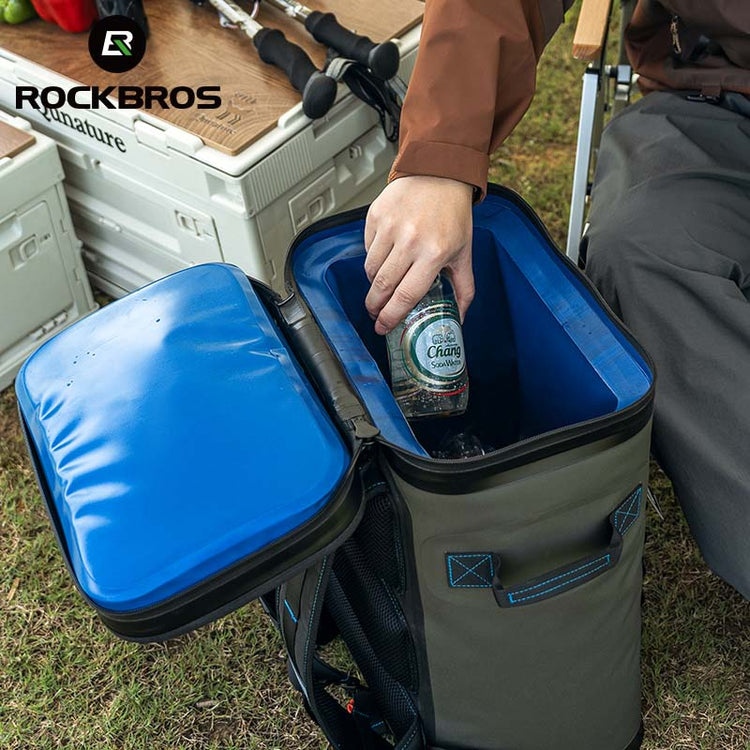 ROCKBROS Outdoor Backpack Cooler Bag Hiking Camping Picnic Insulated Storage Bag
