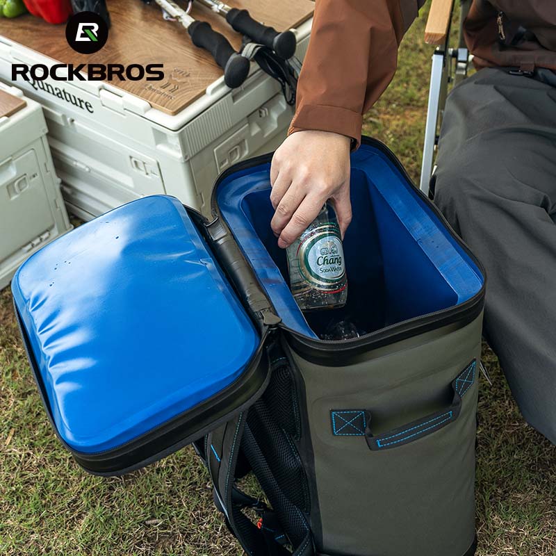 ROCKBROS Outdoor Backpack Cooler Bag Hiking Camping Picnic Insulated Storage Bag