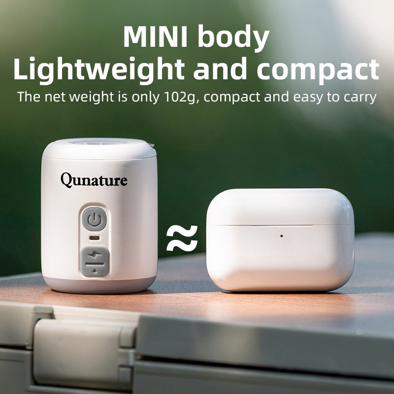 Qunature Mini Portable Outdoor Inflator Pump Portable Air Pump With Light Type-C