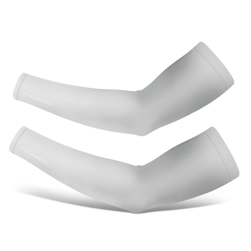 ROCKBROS UPF50+ cooling arm sleeves for cycling and running
#color_Light gray 2